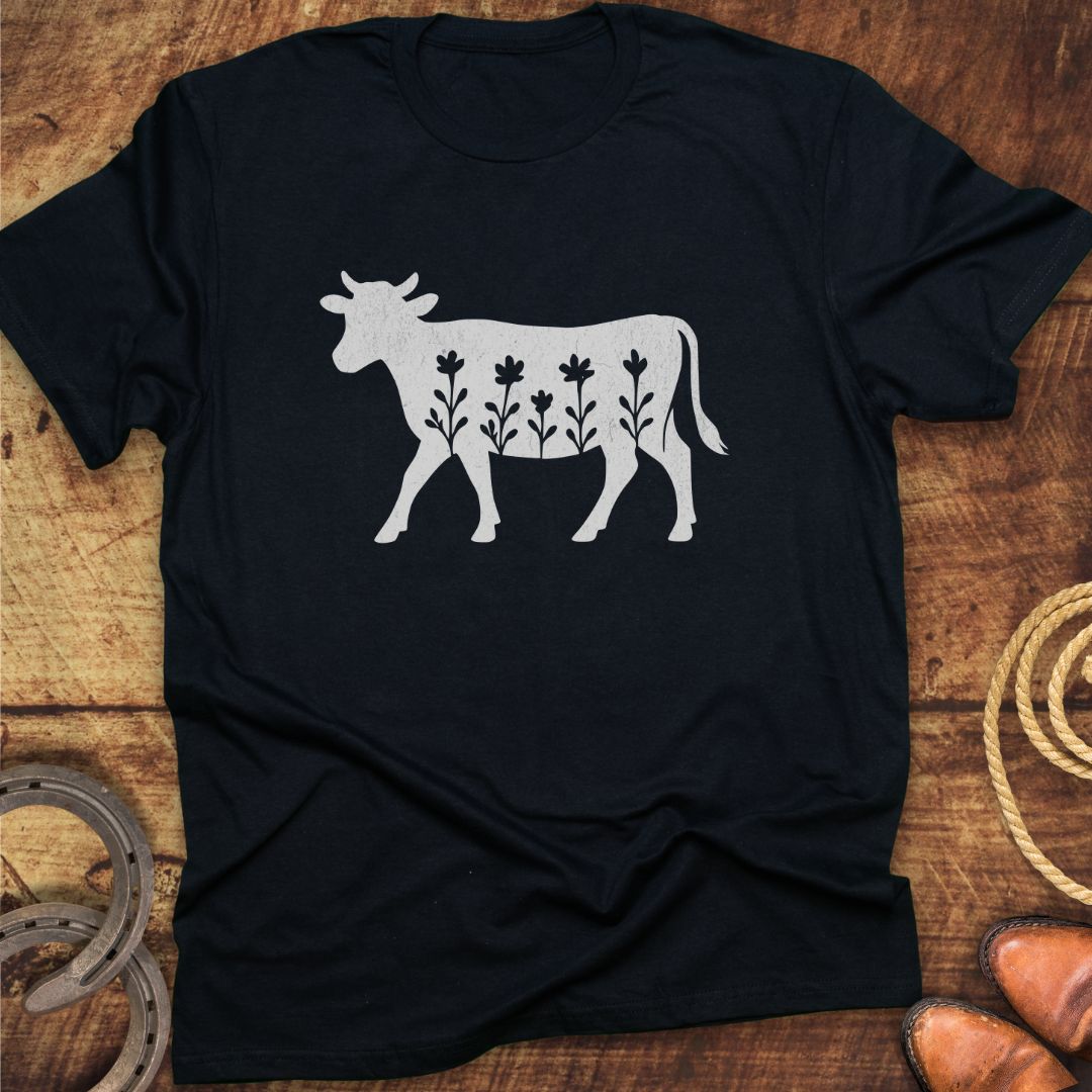 Flowery Cow T-Shirt