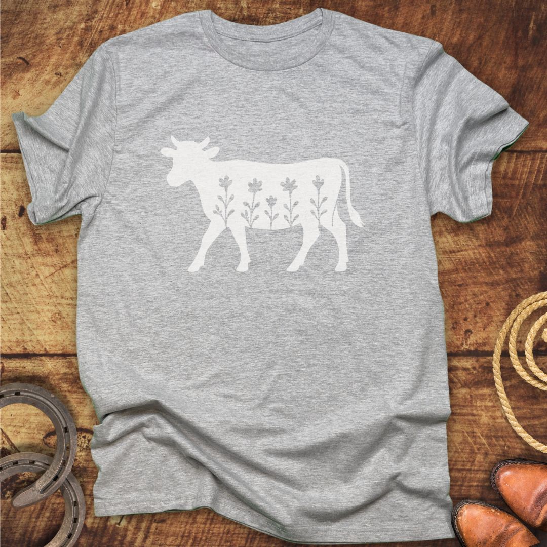 Flowery Cow T-Shirt