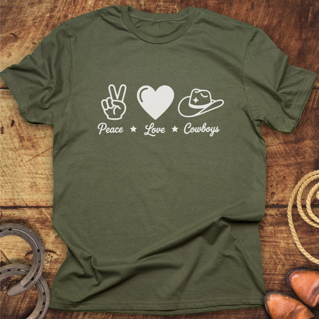 Peace Love Cowboys T-Shirt