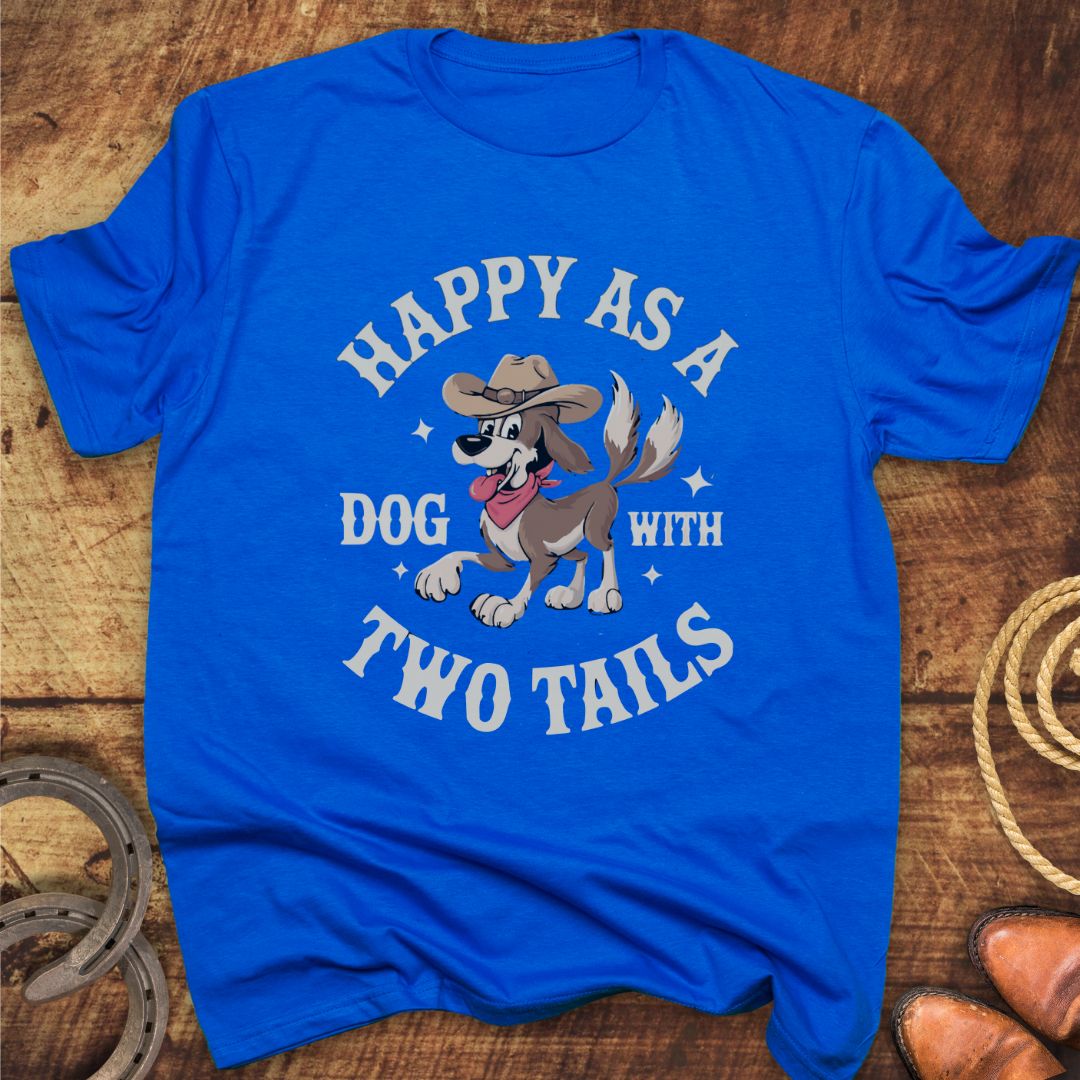 Happy Dog Two Tails T-Shirt