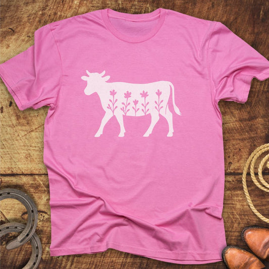 Flowery Cow T-Shirt