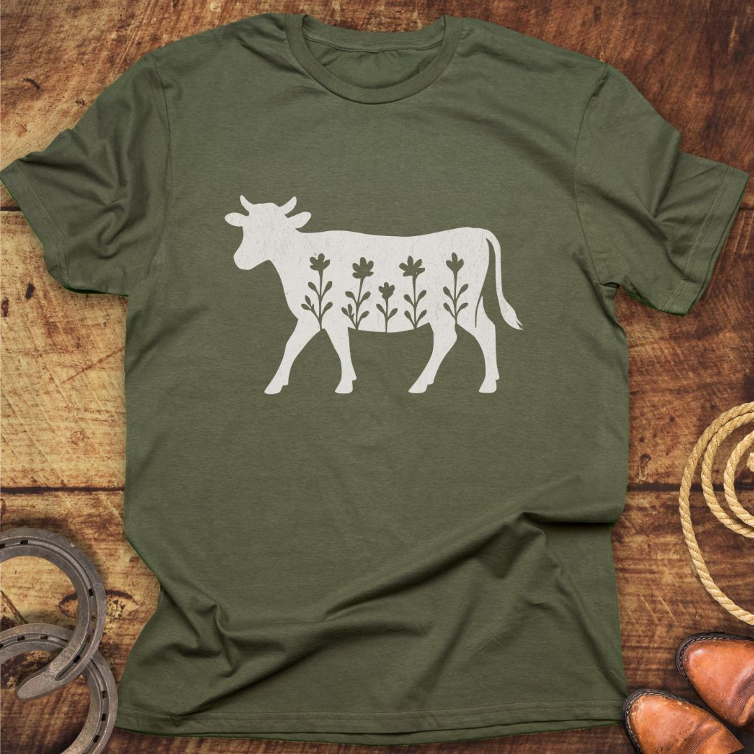 Flowery Cow T-Shirt