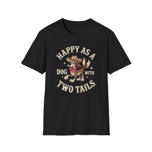 Happy Dog Two Tails T-Shirt