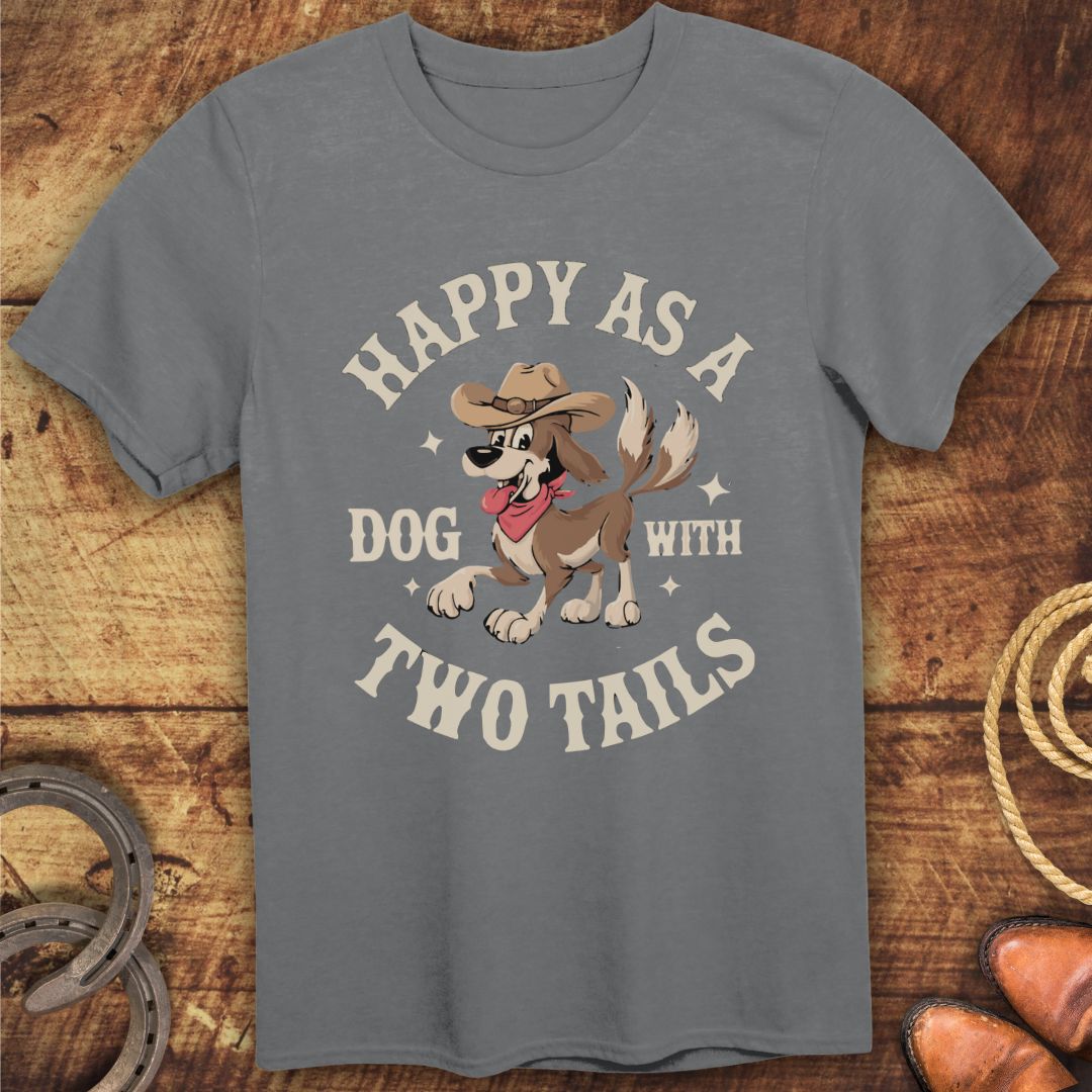 Happy Dog Two Tails T-Shirt